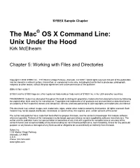 The Mac OS X Command Line: Unix Under the Hood
