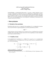 1 Base Polytopes