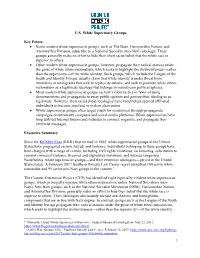 1 U.S. White Supremacy Groups Key Points