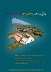 ARO37: Wilkhouse: an Archaeological Innvestigation