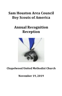 Council Recognition Program 2019