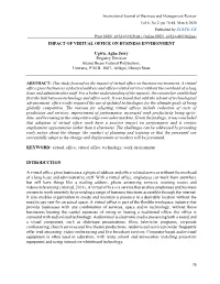 IMPACT of VIRTUAL OFFICE on BUSINESS ENVIRONMENT Ugwu