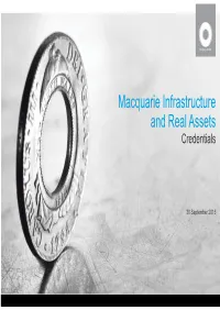 Macquarie Infrastructure and Real Assets Credentials