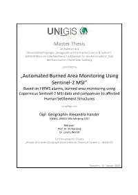 Master Thesis „Automated Burned Area Monitoring Using Sentinel-2