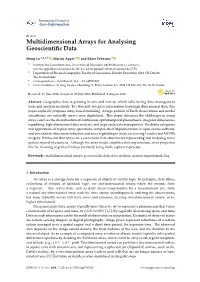 Multidimensional Arrays for Analysing Geoscientific Data