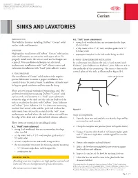 Sinks and Lavatories