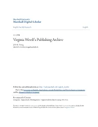 Virginia Woolf's Publishing Archive
