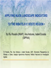 Applying NIJOS Landscape Indicators to Ribatejo and Oeste Region
