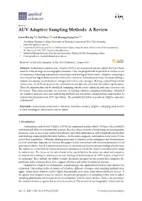 AUV Adaptive Sampling Methods: a Review