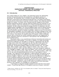 Chapter Eight Narrative Therapy and the Possibility of Critical Therapeutic Practice8