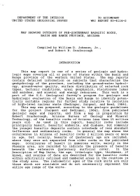 Compiled by William D. Johnson, Jr., and Robert B. Scarborough This Map Report Is One of a Series of Geologic and Hydro- Logic M