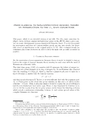 From Classical to Non-Commutative Iwasawa Theory an Introduction to the Gl2 Main Conjecture