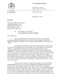 Prosecution Objection to U.S. Probation