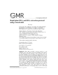 Rapid Plant DNA and RNA Extraction Protocol Using a Bench Drill Brief Note