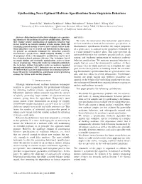 Synthesizing Near-Optimal Malware Specifications from Suspicious