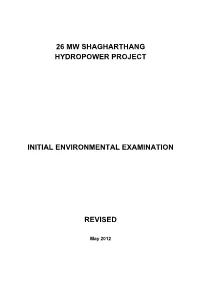 26 Mw Shagharthang Hydropower Project
