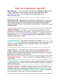 What's on in Reynoldston...May 2016?