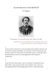 An Introduction to the HESSIAN