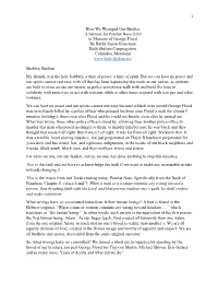 How We Wronged Our Brother in Memory of George Floyd, Naso 2020