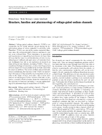 Structure, Function and Pharmacology of Voltage-Gated Sodium Channels