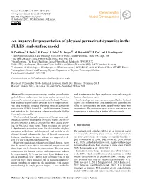 An Improved Representation of Physical Permafrost Dynamics in the JULES Land-Surface Model