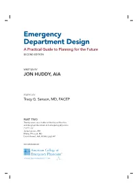 Emergency Department Design a Practical Guide to Planning for the Future SECOND EDITION