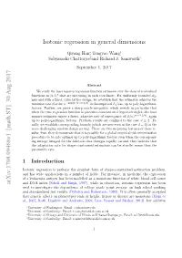 Isotonic Regression in General Dimensions