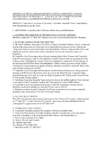 Llanbedr DC Minutes 05.06.17