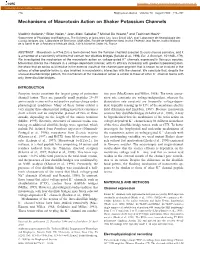 Mechanisms of Maurotoxin Action on Shaker Potassium Channels