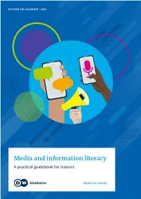 Media and Information Literacy a Practical Guidebook for Trainers Imprint