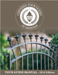 Tour Guide Manual • 2016 Edition 1 Table of Contents