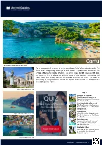 Updated 17 December 2019 Corfu Is Considered by Many to Be the Most