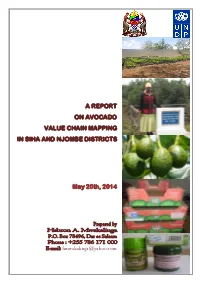 A Report on Avocado Value Chain Mapping in Siha And