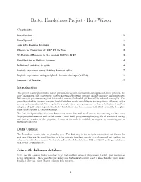 Batter Handedness Project - Herb Wilson