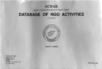 DATABASE of NGO ACTIVITIES ( 7Th Edition )