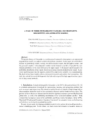 Discriminative, Descriptive and Generative Models