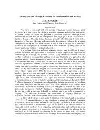 Orthography and Ideology: Examining the Development of Kaw Writing