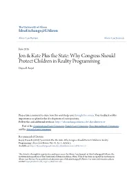 Why Congress Should Protect Children in Reality Programming Dayna B