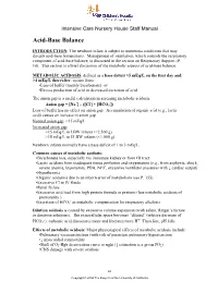 Acid-Base Balance