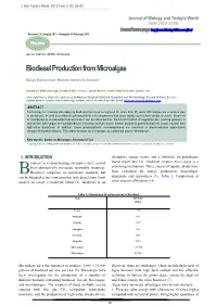 Biodiesel Production from Microalgae