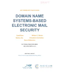 Domain Name Systems-Based Electronic Mail Security