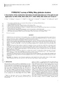FORS2/VLT Survey of Milky Way Globular Clusters I. Description Of