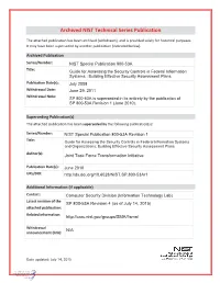 Guide for Assessing the Security Controls in Federal