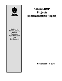 Kalum LRMP Projects Implementation Report