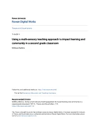 Using a Multi-Sensory Teaching Approach to Impact Learning and Community in a Second Grade Classroom