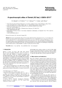 A Spectroscopic Atlas of Deneb (A2 Iae) $\Lambda\Lambda$3826–5212
