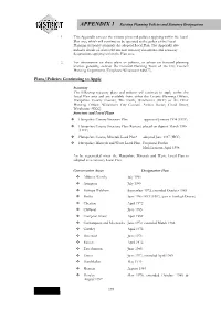 APPENDIX 1 Existing Planning Policies and Statutory Designations