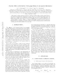 Casimir Effect on the Lattice: U (1) Gauge Theory in Two Spatial Dimensions