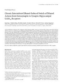 Chronic Intermittent Ethanol-Induced Switch of Ethanol Actions from Extrasynaptic to Synaptic Hippocampal