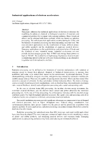 Industrial Applications of Electron Accelerators